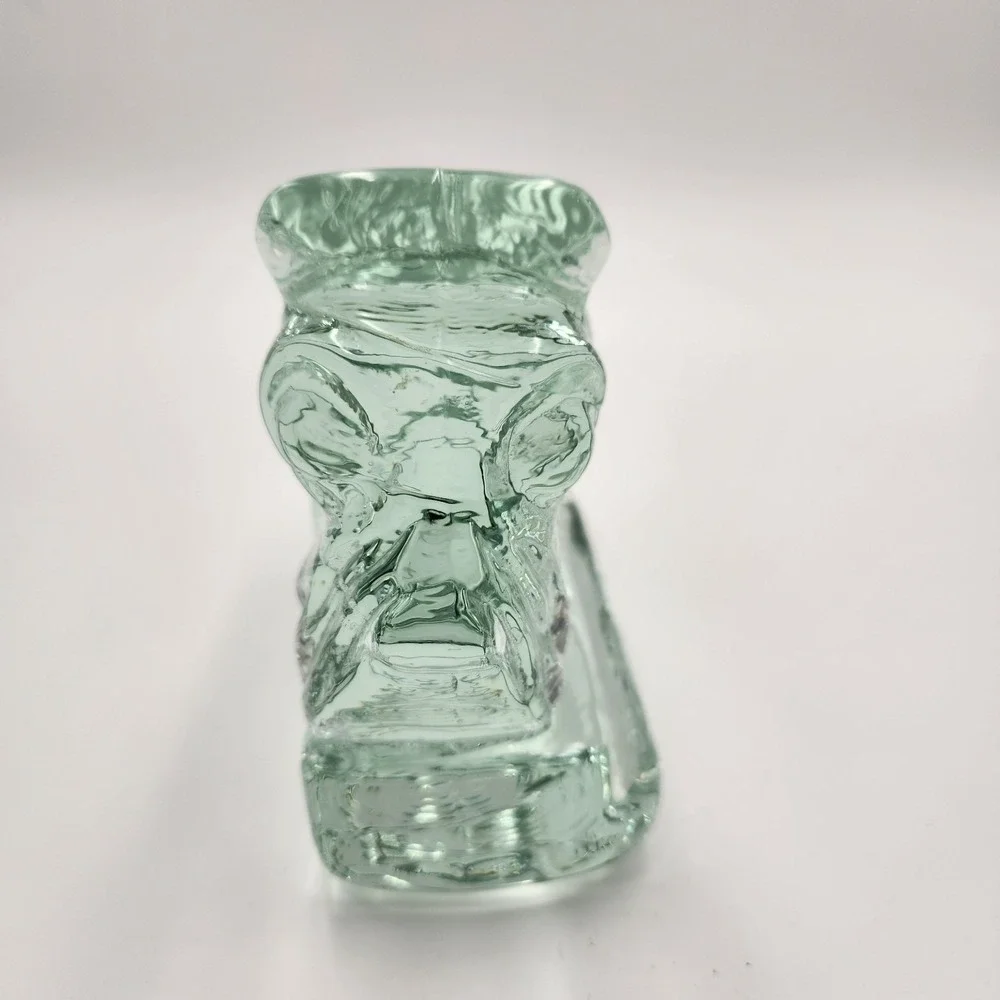 VTG Heisey Style Clear Glass Scottie Terrier Dog Paperweight Doorstop Bookend